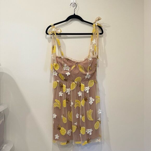 NWT For Love And Lemons Fruitpunch Sequin Mini Dress Size Large - Picture 8 of 12